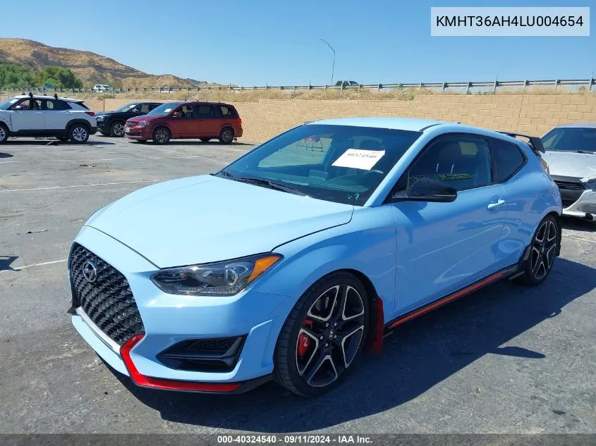 KMHT36AH4LU004654 2020 Hyundai Veloster N