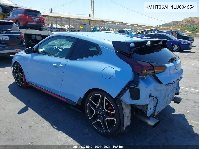 KMHT36AH4LU004654 2020 Hyundai Veloster N