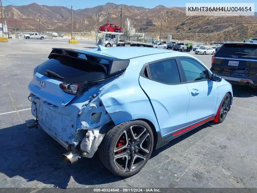 KMHT36AH4LU004654 2020 Hyundai Veloster N