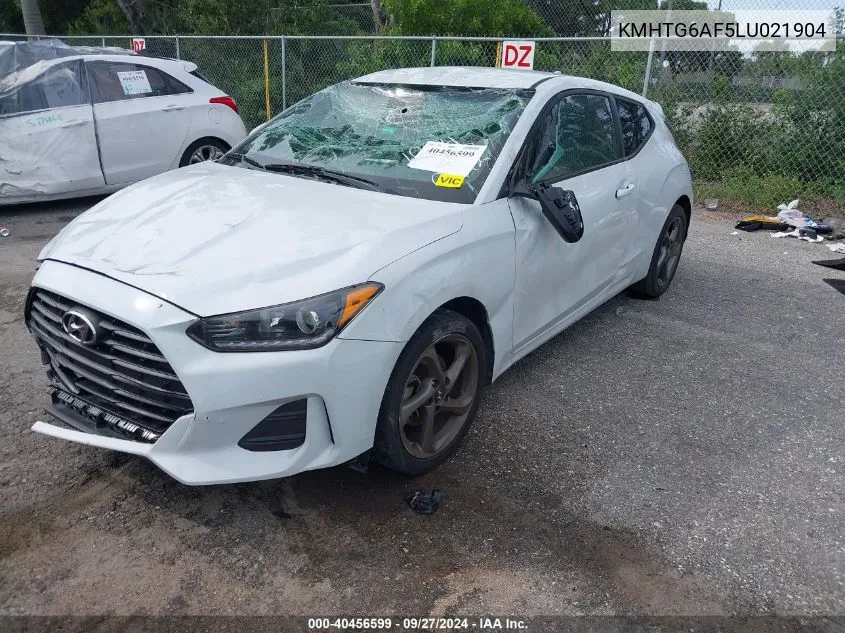 2020 Hyundai Veloster 2.0 VIN: KMHTG6AF5LU021904 Lot: 40456599