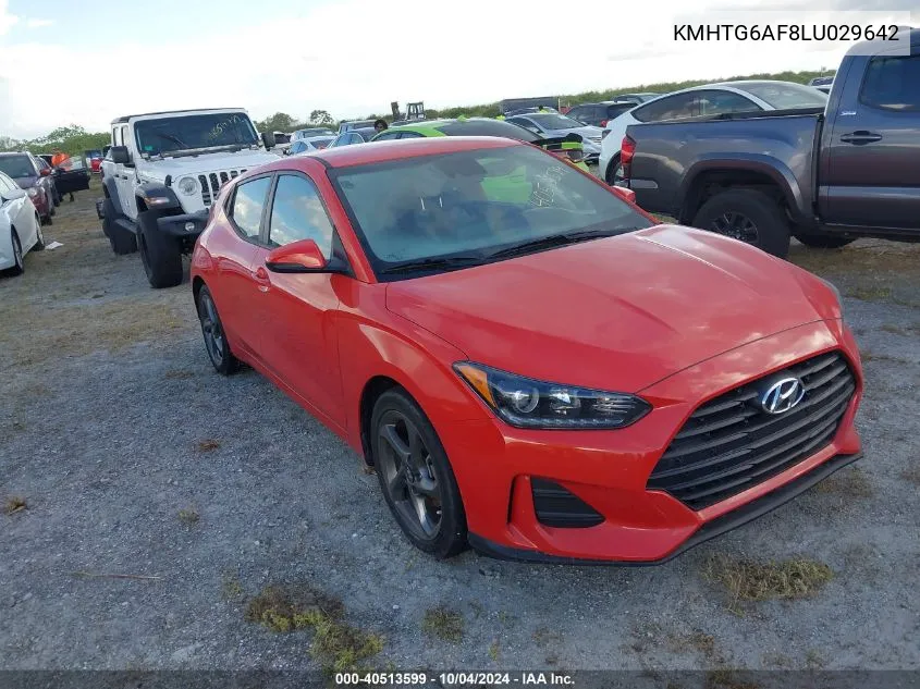 2020 Hyundai Veloster Premium VIN: KMHTG6AF8LU029642 Lot: 40513599