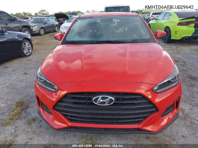 2020 Hyundai Veloster Premium VIN: KMHTG6AF8LU029642 Lot: 40513599