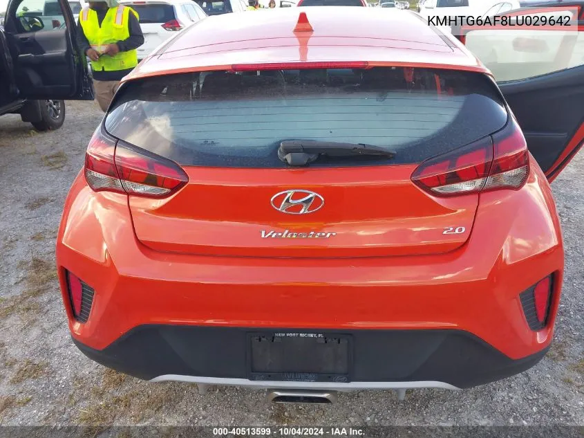 2020 Hyundai Veloster Premium VIN: KMHTG6AF8LU029642 Lot: 40513599