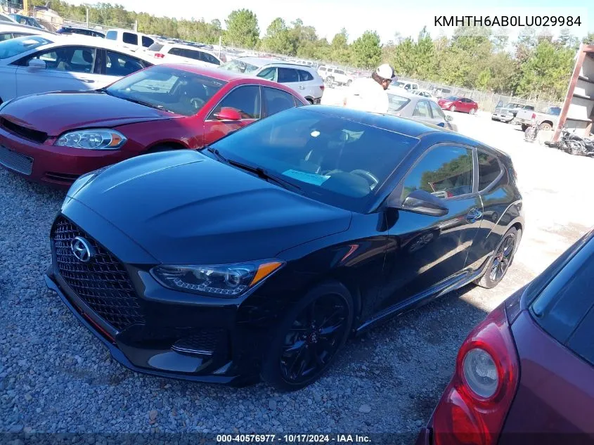 2020 Hyundai Veloster Turbo R-Spec VIN: KMHTH6AB0LU029984 Lot: 40576977