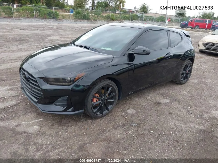 2020 Hyundai Veloster 2.0 Premium VIN: KMHTG6AF4LU027533 Lot: 40909747