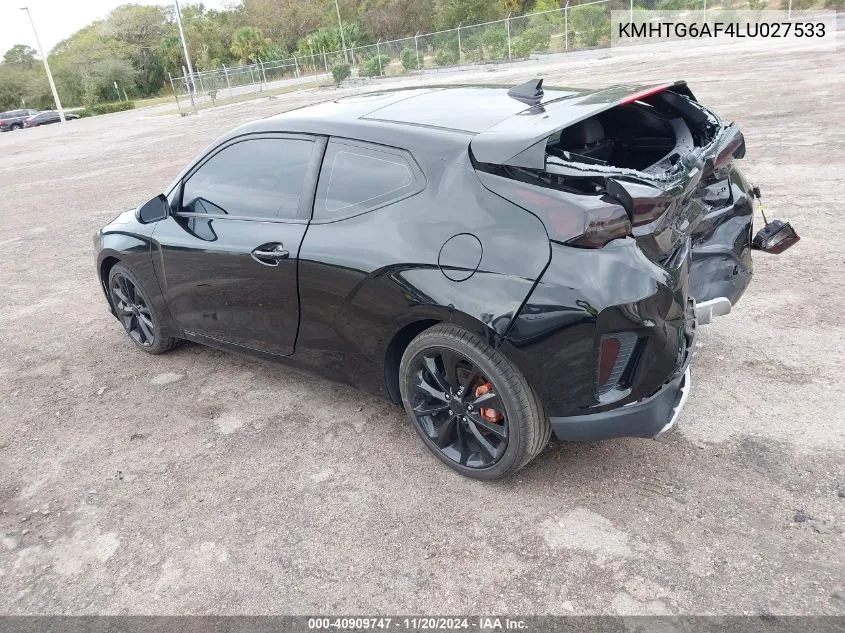 2020 Hyundai Veloster 2.0 Premium VIN: KMHTG6AF4LU027533 Lot: 40909747