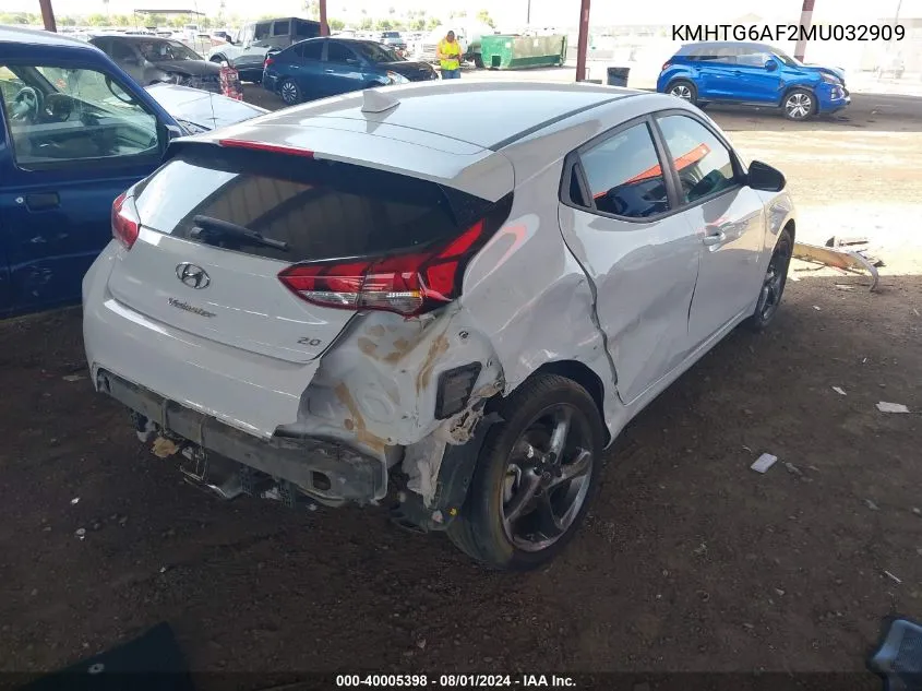 KMHTG6AF2MU032909 2021 Hyundai Veloster 2.0