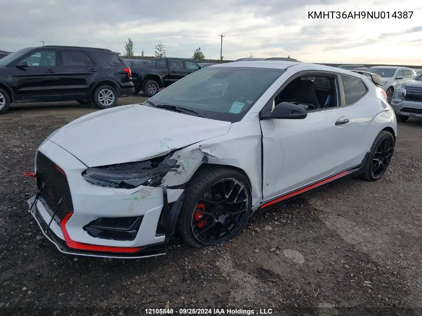 KMHT36AH9NU014387 2022 Hyundai Veloster N