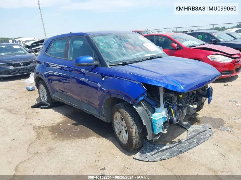 2021 Hyundai Venue Se VIN: KMHRB8A31MU099060 Lot: 40152251