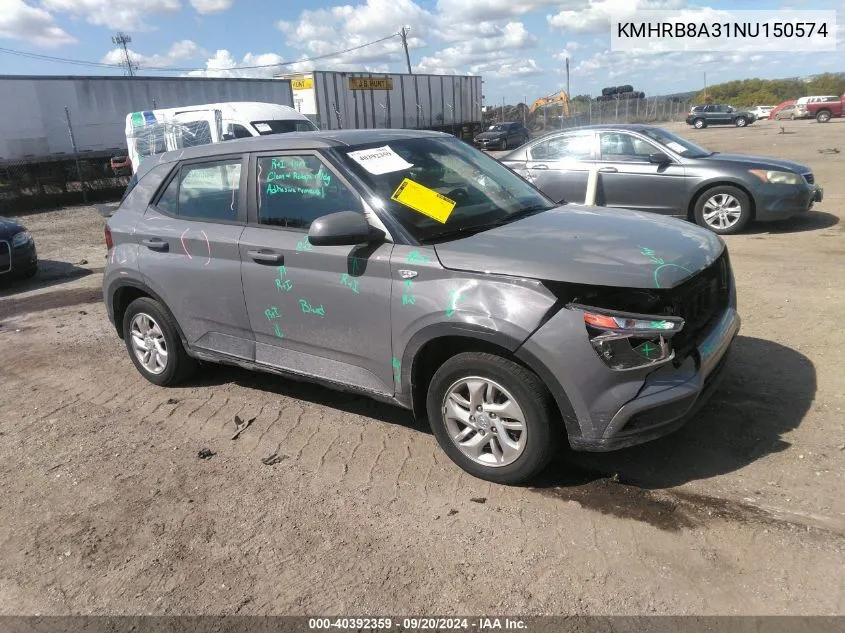 2022 Hyundai Venue Se VIN: KMHRB8A31NU150574 Lot: 40392359