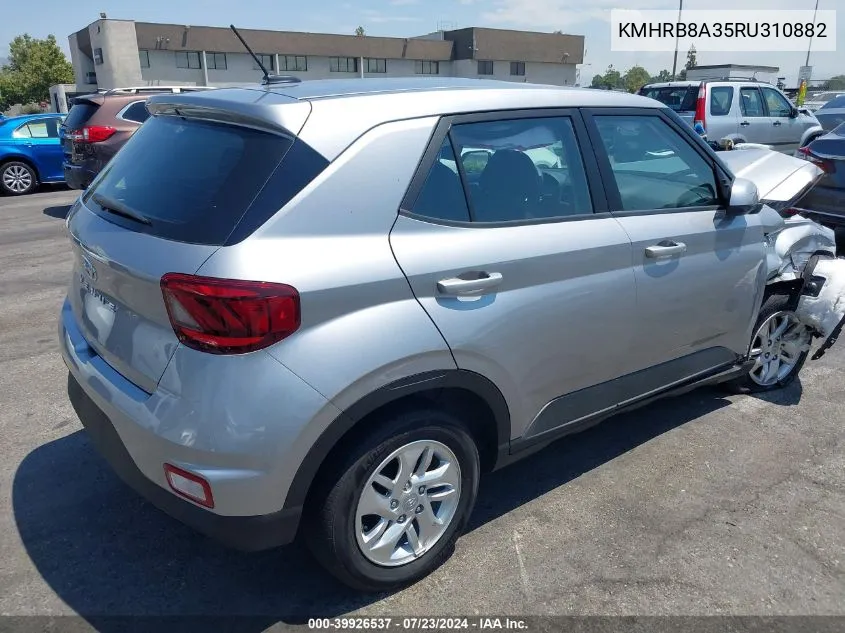 2024 Hyundai Venue Se VIN: KMHRB8A35RU310882 Lot: 39926537