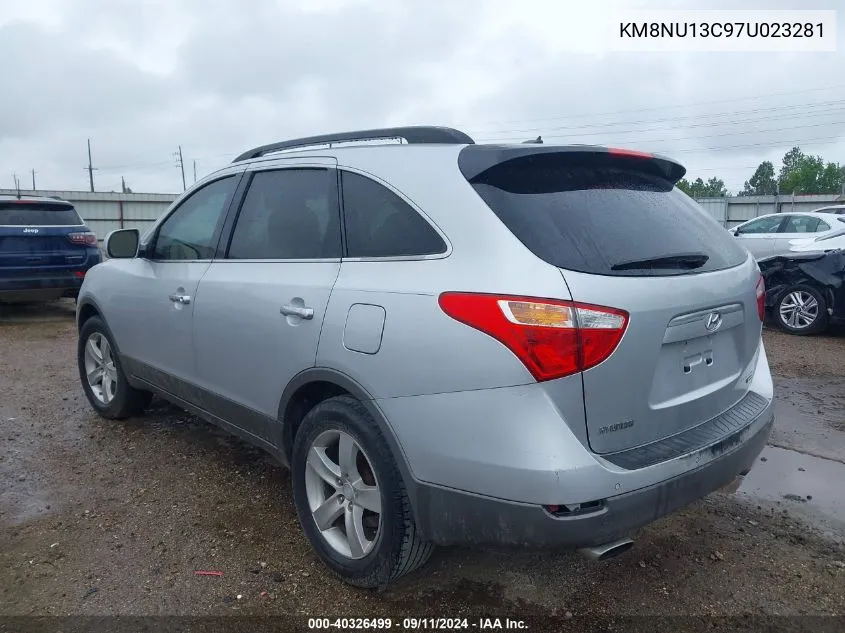 2007 Hyundai Veracruz Gls/Limited/Se VIN: KM8NU13C97U023281 Lot: 40326499