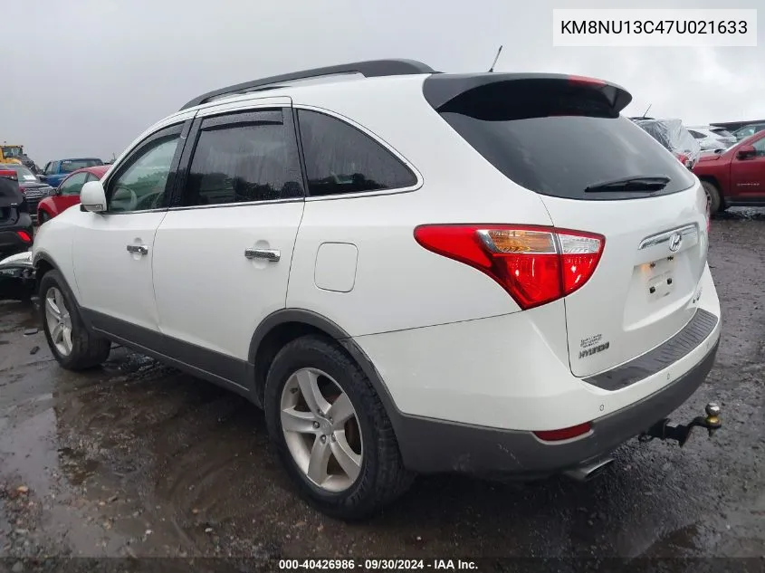 2007 Hyundai Veracruz Gls/Limited/Se VIN: KM8NU13C47U021633 Lot: 40426986