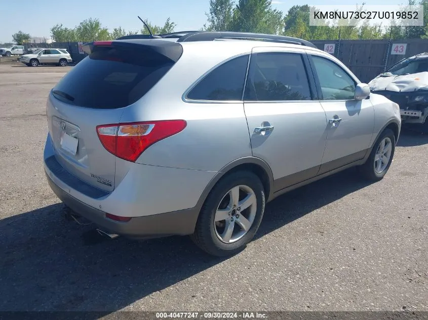 2007 Hyundai Veracruz Gls/Limited/Se VIN: KM8NU73C27U019852 Lot: 40477247