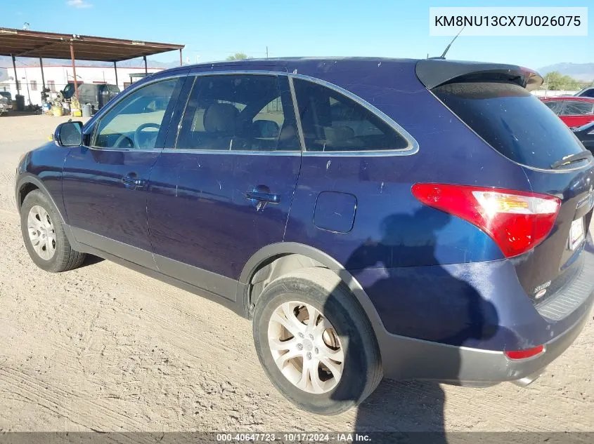 2007 Hyundai Veracruz Gls/Limited/Se VIN: KM8NU13CX7U026075 Lot: 40647723