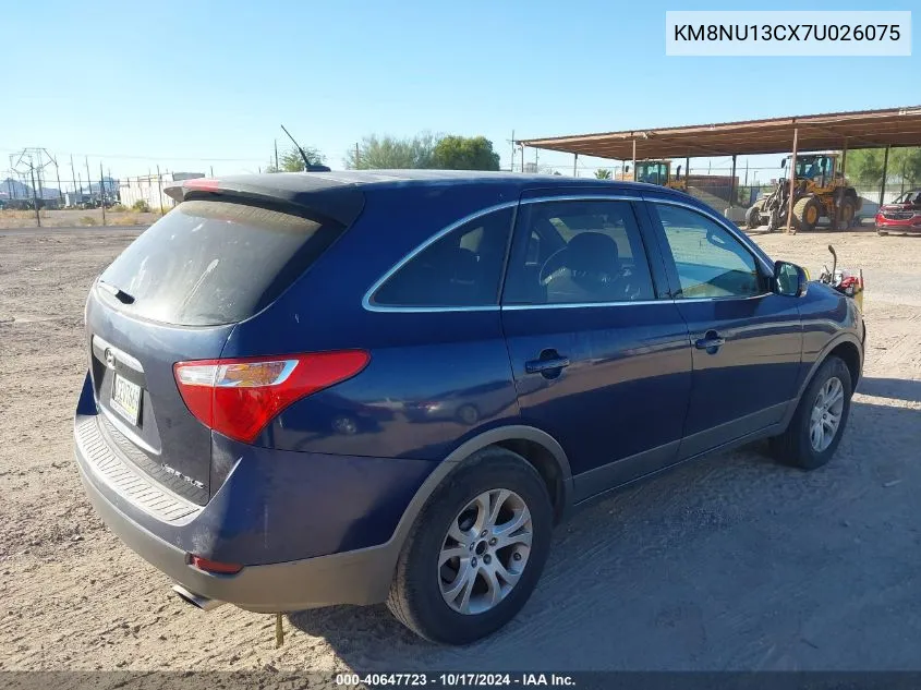 2007 Hyundai Veracruz Gls/Limited/Se VIN: KM8NU13CX7U026075 Lot: 40647723