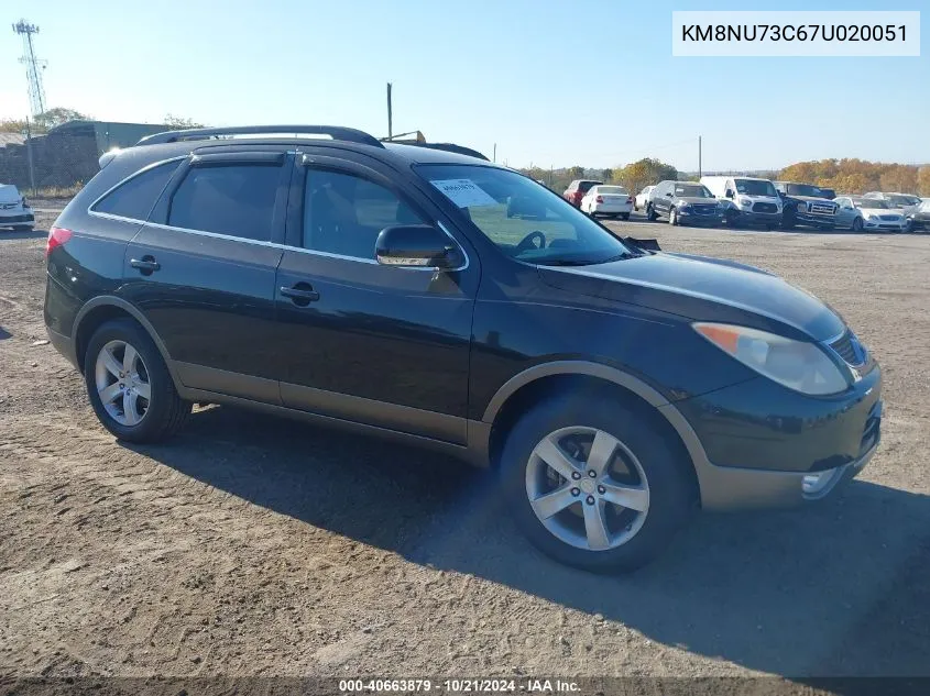 2007 Hyundai Veracruz Gls/Limited/Se VIN: KM8NU73C67U020051 Lot: 40663879