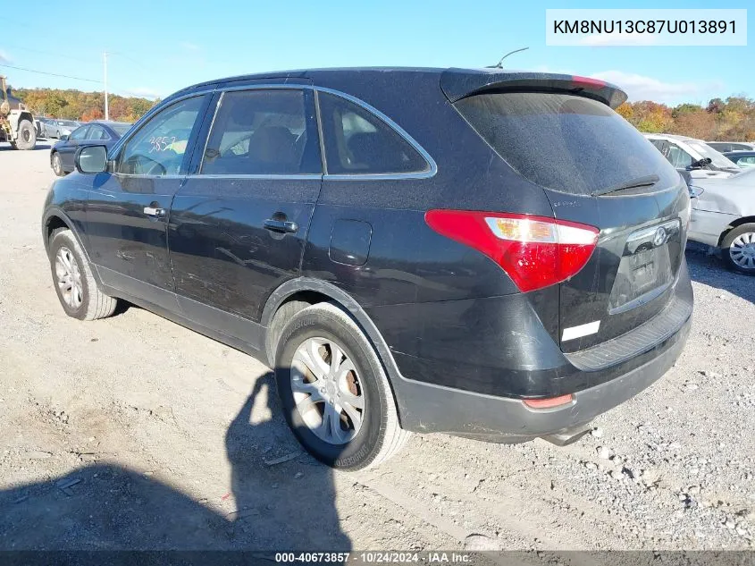 2007 Hyundai Veracruz Gls/Se/Limited VIN: KM8NU13C87U013891 Lot: 40673857