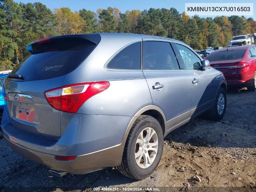 2007 Hyundai Veracruz Gls/Limited/Se VIN: KM8NU13CX7U016503 Lot: 40686251