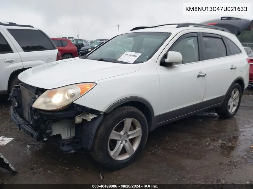 2007 Hyundai Veracruz VIN: KM8NU13C47U021633 Lot: 40709906