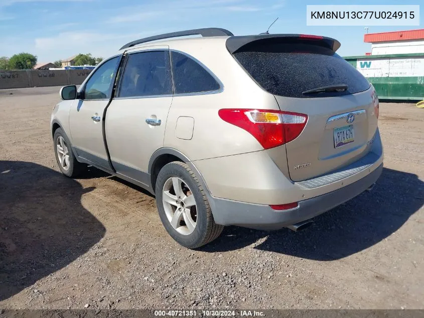 2007 Hyundai Veracruz Gls/Limited/Se VIN: KM8NU13C77U024915 Lot: 40721351