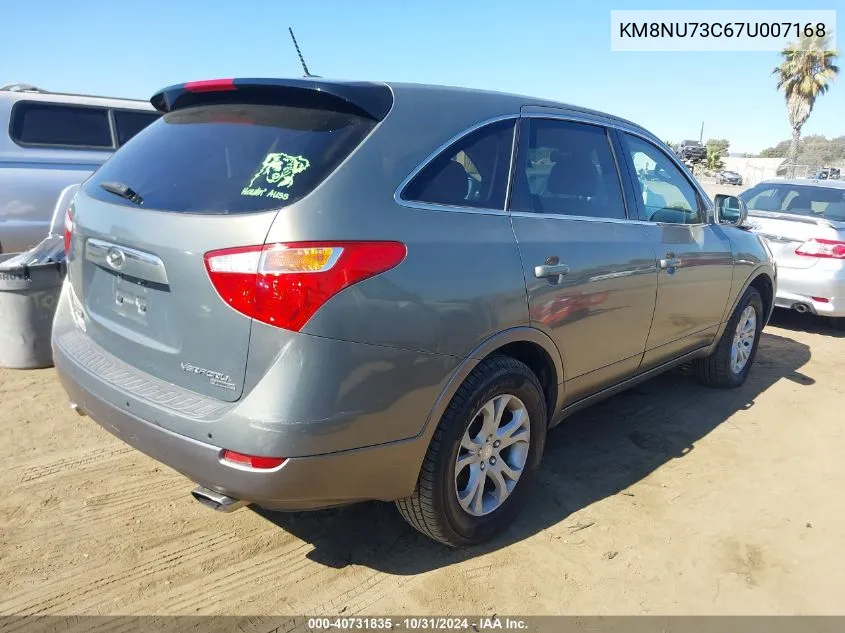 2007 Hyundai Veracruz Gls/Limited/Se VIN: KM8NU73C67U007168 Lot: 40731835