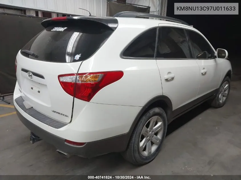 2007 Hyundai Veracruz Gls/Limited/Se VIN: KM8NU13C97U011633 Lot: 40741824