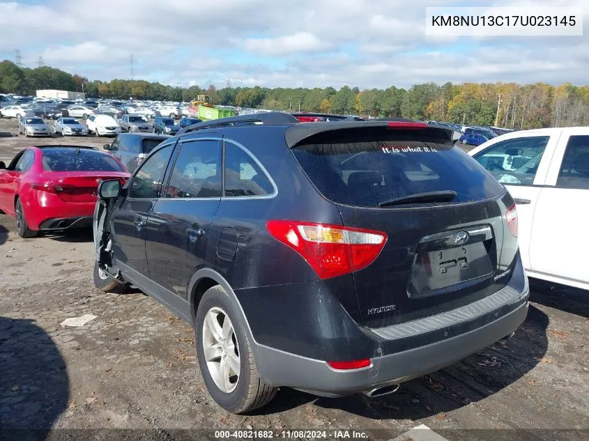 2007 Hyundai Veracruz Gls/Limited/Se VIN: KM8NU13C17U023145 Lot: 40821682