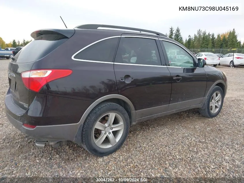 2008 Hyundai Veracruz Gls/Se/Limited VIN: KM8NU73C98U045169 Lot: 30047262