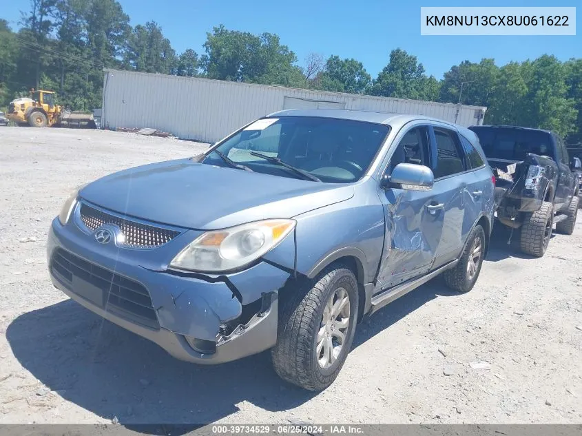 2008 Hyundai Veracruz Gls/Limited/Se VIN: KM8NU13CX8U061622 Lot: 39734529