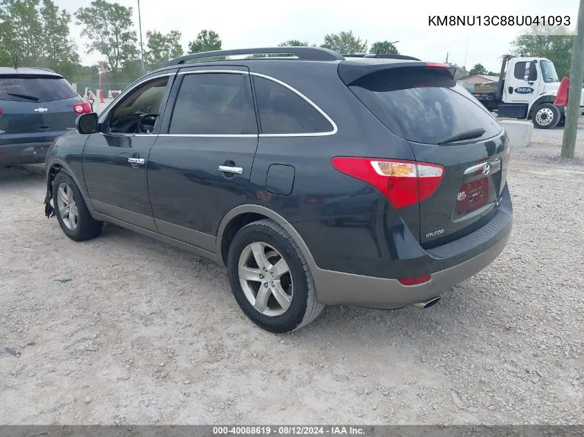 2008 Hyundai Veracruz Gls/Limited/Se VIN: KM8NU13C88U041093 Lot: 40088619