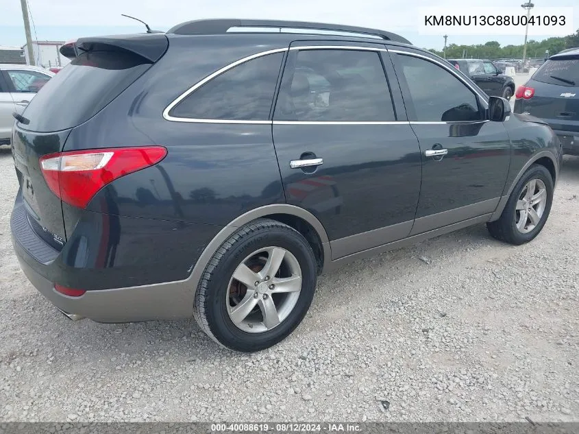 2008 Hyundai Veracruz Gls/Limited/Se VIN: KM8NU13C88U041093 Lot: 40088619