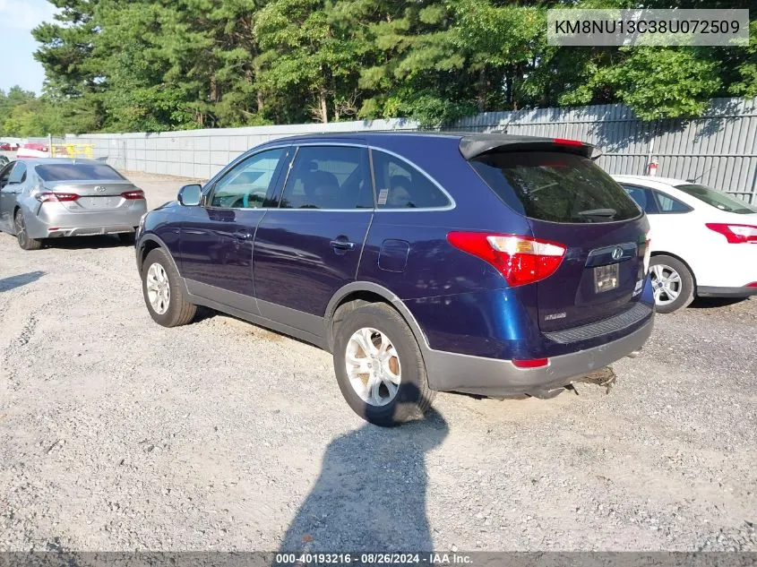 2008 Hyundai Veracruz Gls/Limited/Se VIN: KM8NU13C38U072509 Lot: 40193216