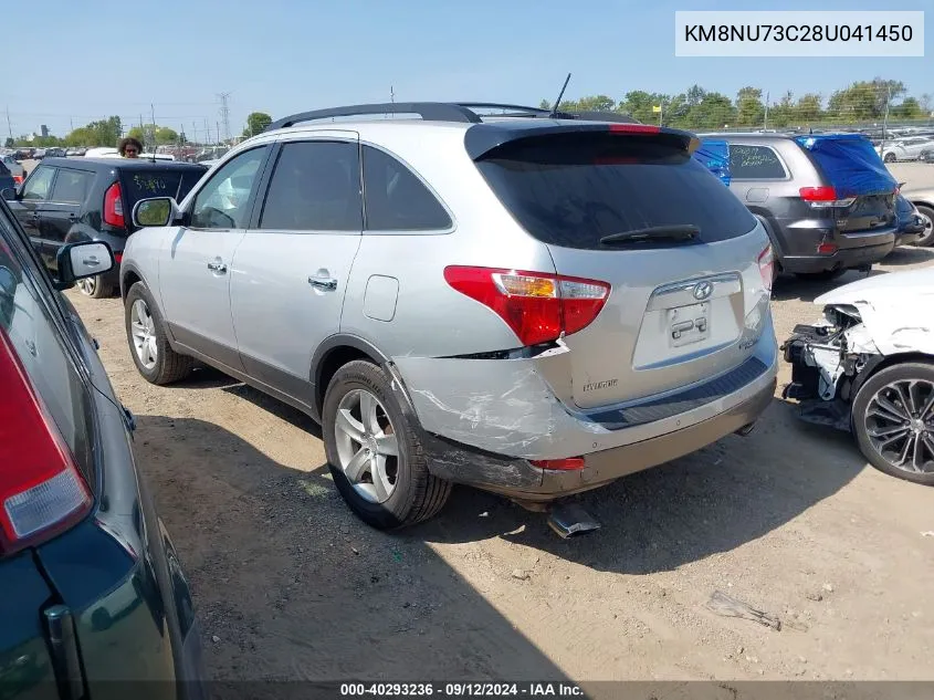 2008 Hyundai Veracruz Gls/Limited/Se VIN: KM8NU73C28U041450 Lot: 40293236