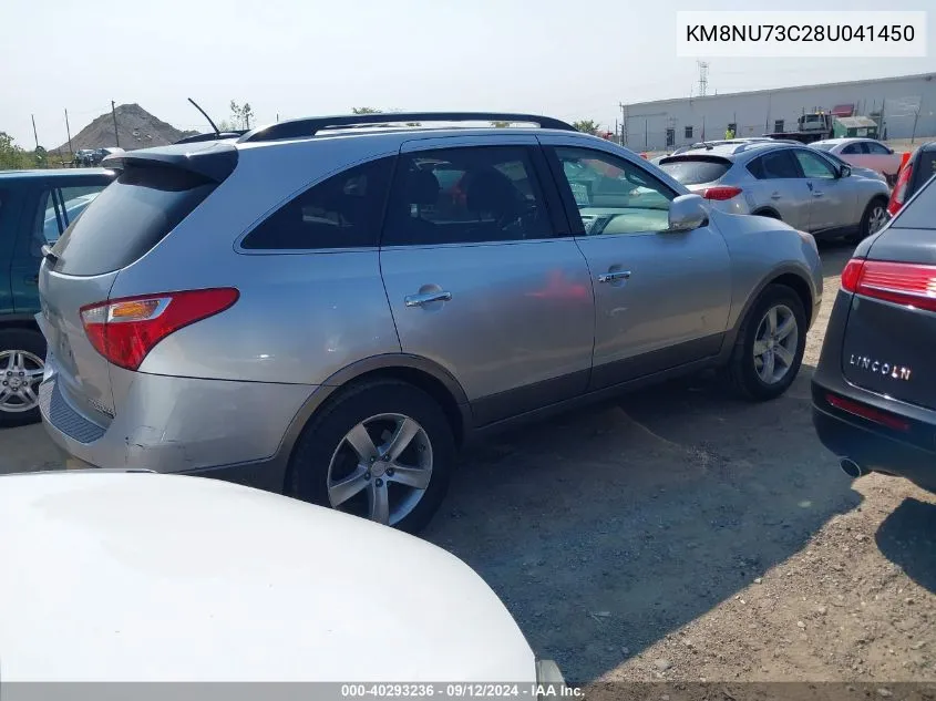 2008 Hyundai Veracruz Gls/Limited/Se VIN: KM8NU73C28U041450 Lot: 40293236