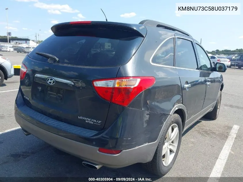 2008 Hyundai Veracruz Gls/Limited/Se VIN: KM8NU73C58U037179 Lot: 40305904