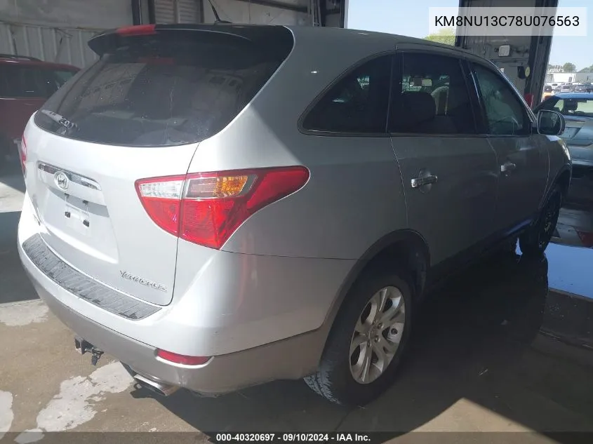 2008 Hyundai Veracruz Gls/Limited/Se VIN: KM8NU13C78U076563 Lot: 40320697