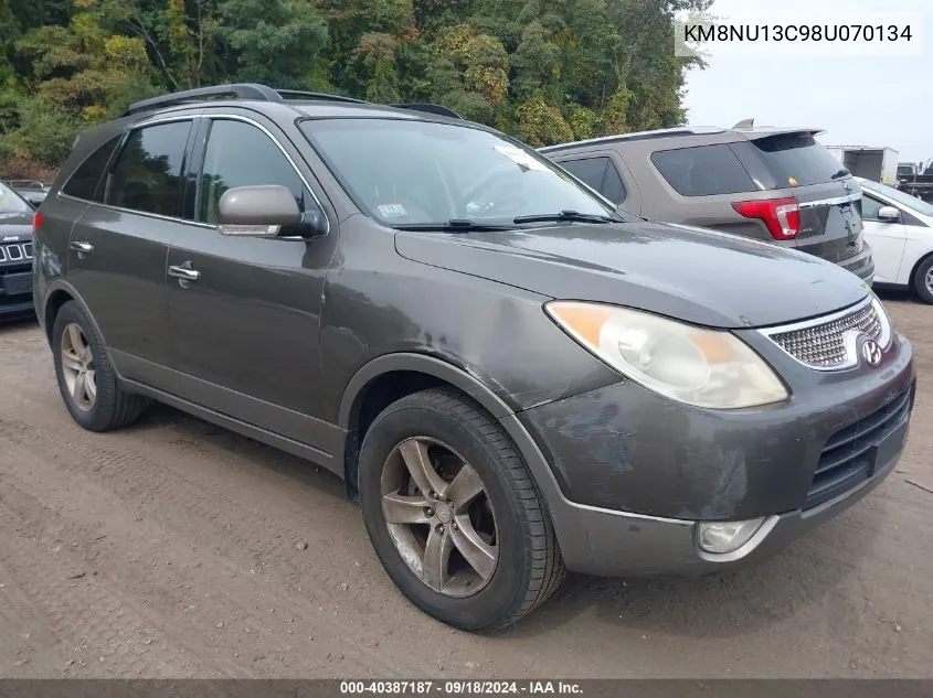 2008 Hyundai Veracruz Gls/Limited/Se VIN: KM8NU13C98U070134 Lot: 40387187