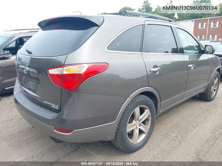 2008 Hyundai Veracruz Gls/Limited/Se VIN: KM8NU13C98U070134 Lot: 40387187