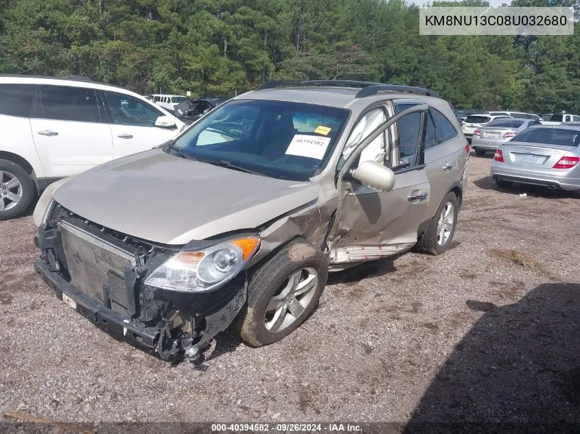 2008 Hyundai Veracruz Gls/Se/Limited VIN: KM8NU13C08U032680 Lot: 40394582