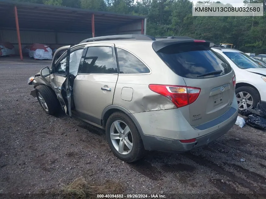 2008 Hyundai Veracruz Gls/Se/Limited VIN: KM8NU13C08U032680 Lot: 40394582