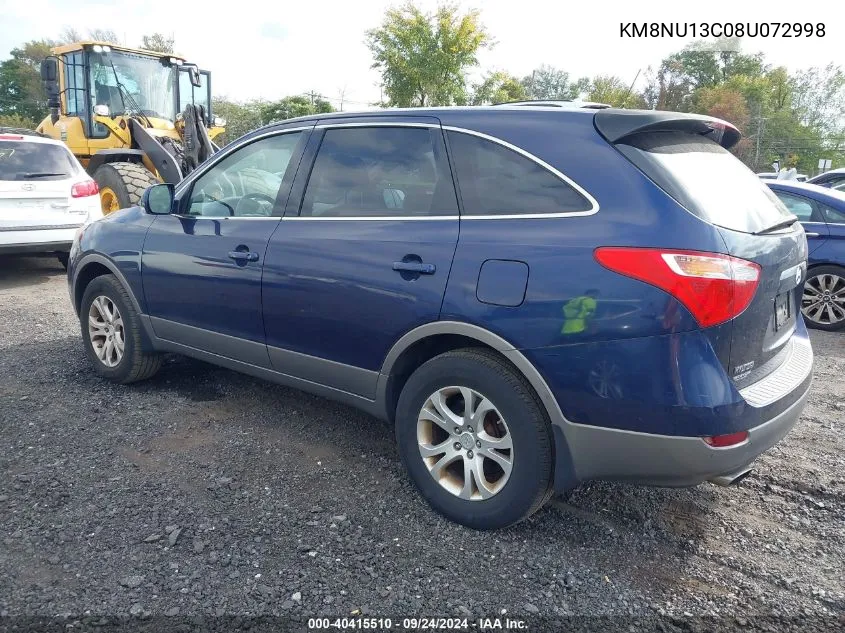 2008 Hyundai Veracruz Gls/Limited/Se VIN: KM8NU13C08U072998 Lot: 40415510