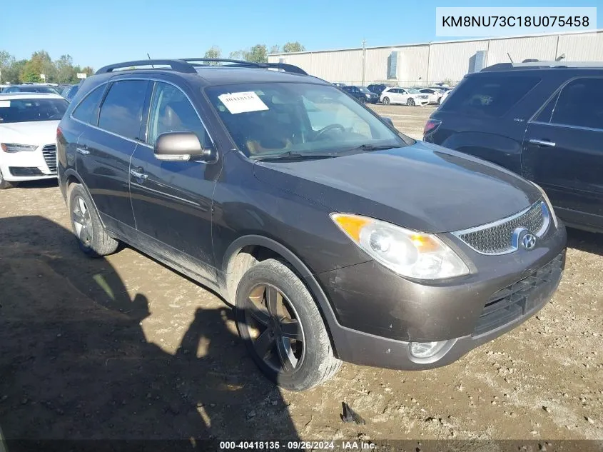 2008 Hyundai Veracruz Gls/Limited/Se VIN: KM8NU73C18U075458 Lot: 40418135