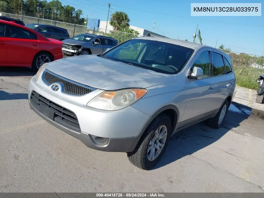 2008 Hyundai Veracruz Gls/Limited/Se VIN: KM8NU13C28U033975 Lot: 40418726