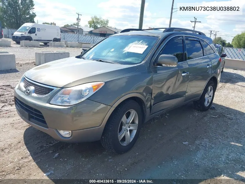 KM8NU73C38U038802 2008 Hyundai Veracruz Gls/Limited/Se