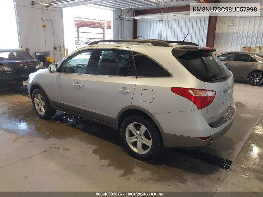 2008 Hyundai Veracruz Gls/Limited/Se VIN: KM8NU73C98U057998 Lot: 40502076