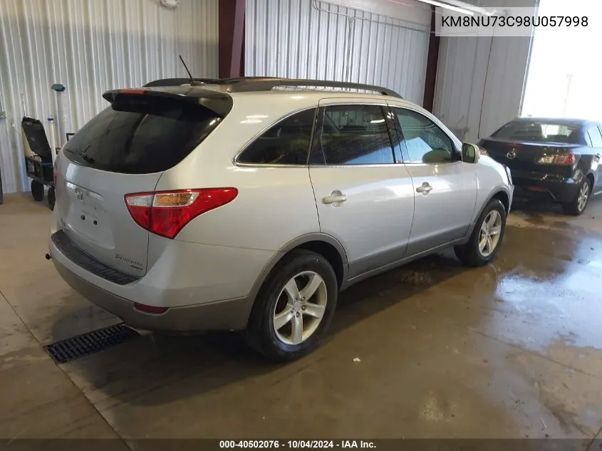 2008 Hyundai Veracruz Gls/Limited/Se VIN: KM8NU73C98U057998 Lot: 40502076