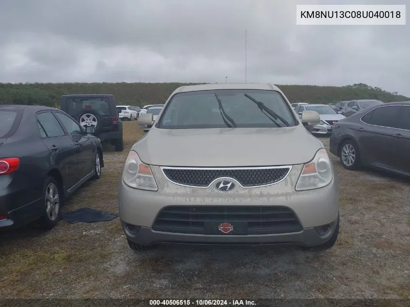 2008 Hyundai Veracruz Gls/Se/Limited VIN: KM8NU13C08U040018 Lot: 40506515