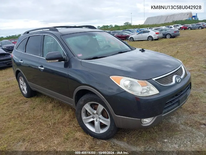 2008 Hyundai Veracruz Gls/Se/Limited VIN: KM8NU13C58U042928 Lot: 40519303