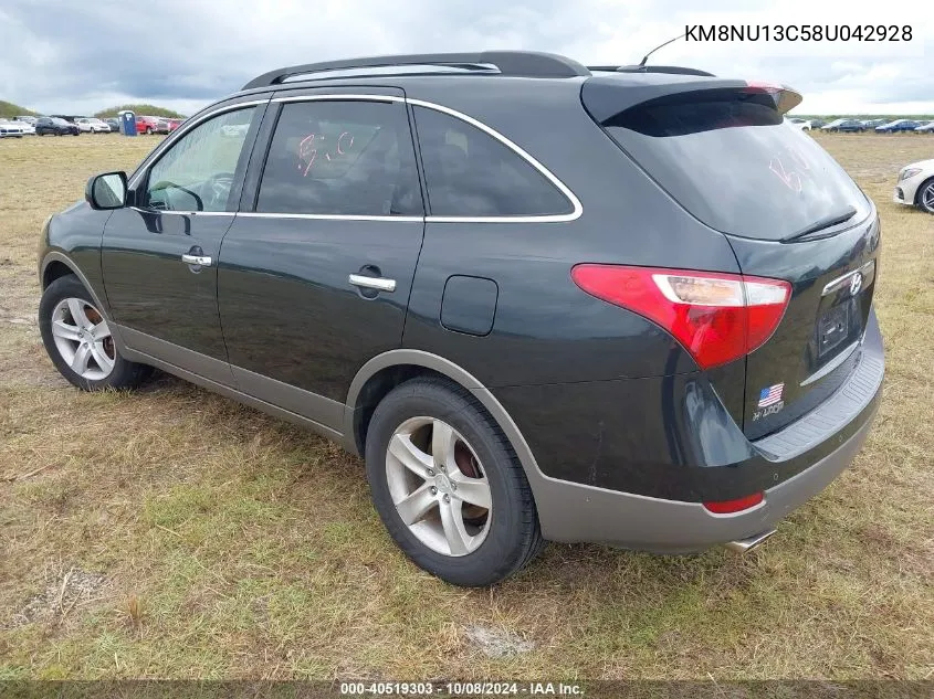 2008 Hyundai Veracruz Gls/Se/Limited VIN: KM8NU13C58U042928 Lot: 40519303